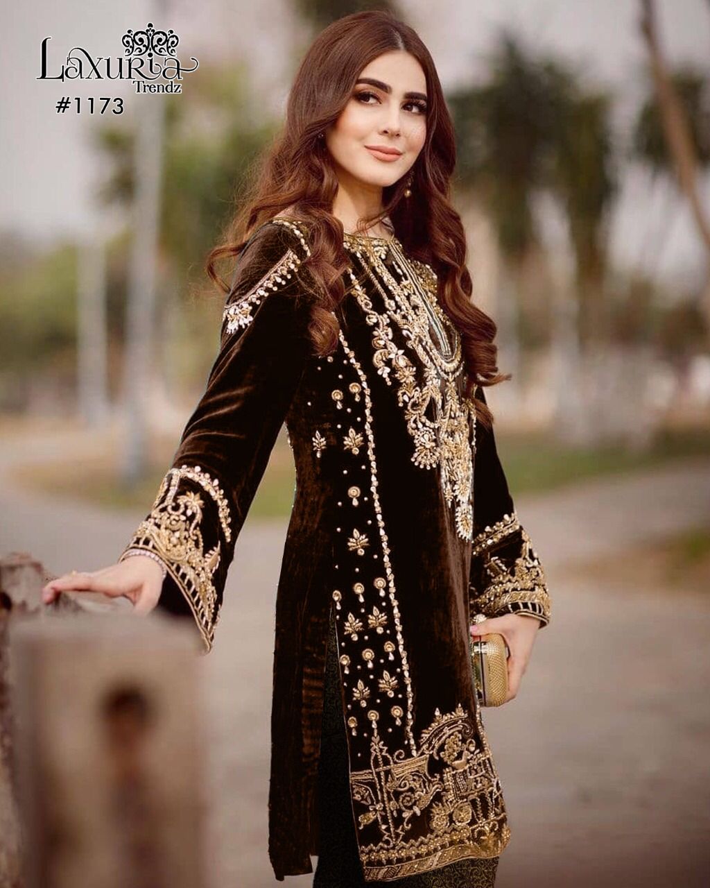 Laxuria Trendz 1173 Velvet Ethnic Wear Latest Top With Bottom Collection